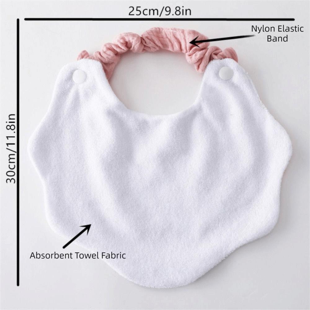 360-Degree Coverage Drool Bib Cotton Gauze Burp Cloth Soft Baby Feeding Bib For Newborn Infants