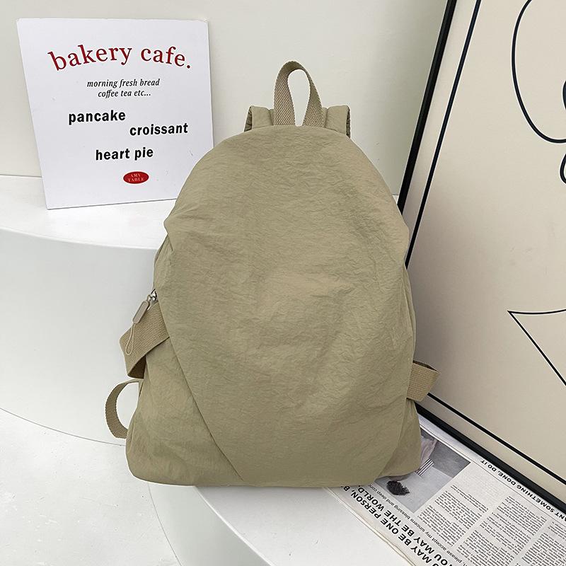 Schoolbag Japanese Leisure Art Student Backpack Ins Simple Personality Nylon Schoolbag Solid Color Fashion Oxford Cloth Backpack