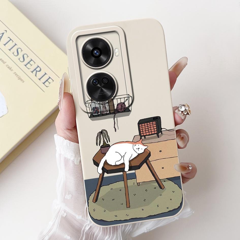 Für Huawei nova 12 SE 2024 Hülle BNE-LX1 Stoßfeste Abdeckung Niedlicher Astronauten-Cartoon Mattes Funda auf Huawei Nova12 SE Quadratischer Schutz