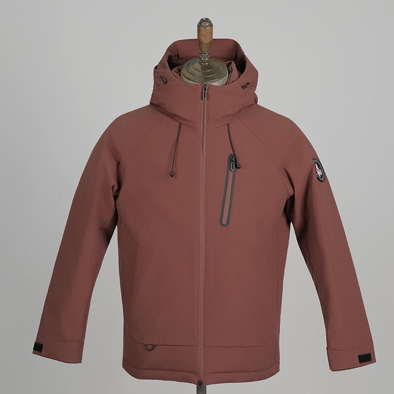 

Men s Windproof Hooded Down Jacket - Fashionable, Warm, and Versatile Korean-Style Outerwear for Autumn/Winter 185 червоний