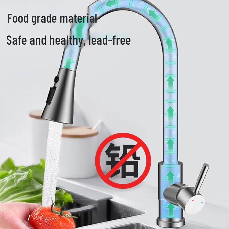 Rongshida Stainless Steel Pull-Out Kitchen Faucet