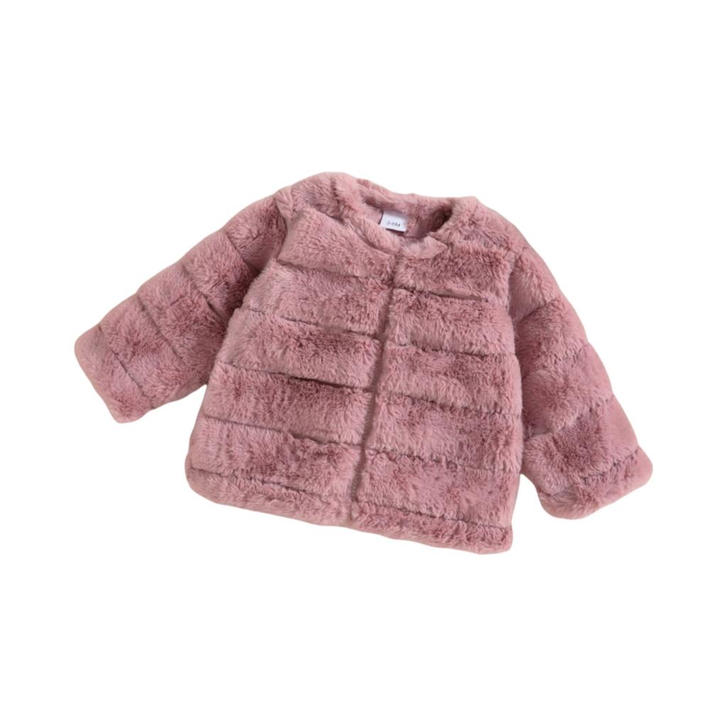 Fur-Trimmed Thickened Toddler Girl's Coat Winter Warm Outerwear