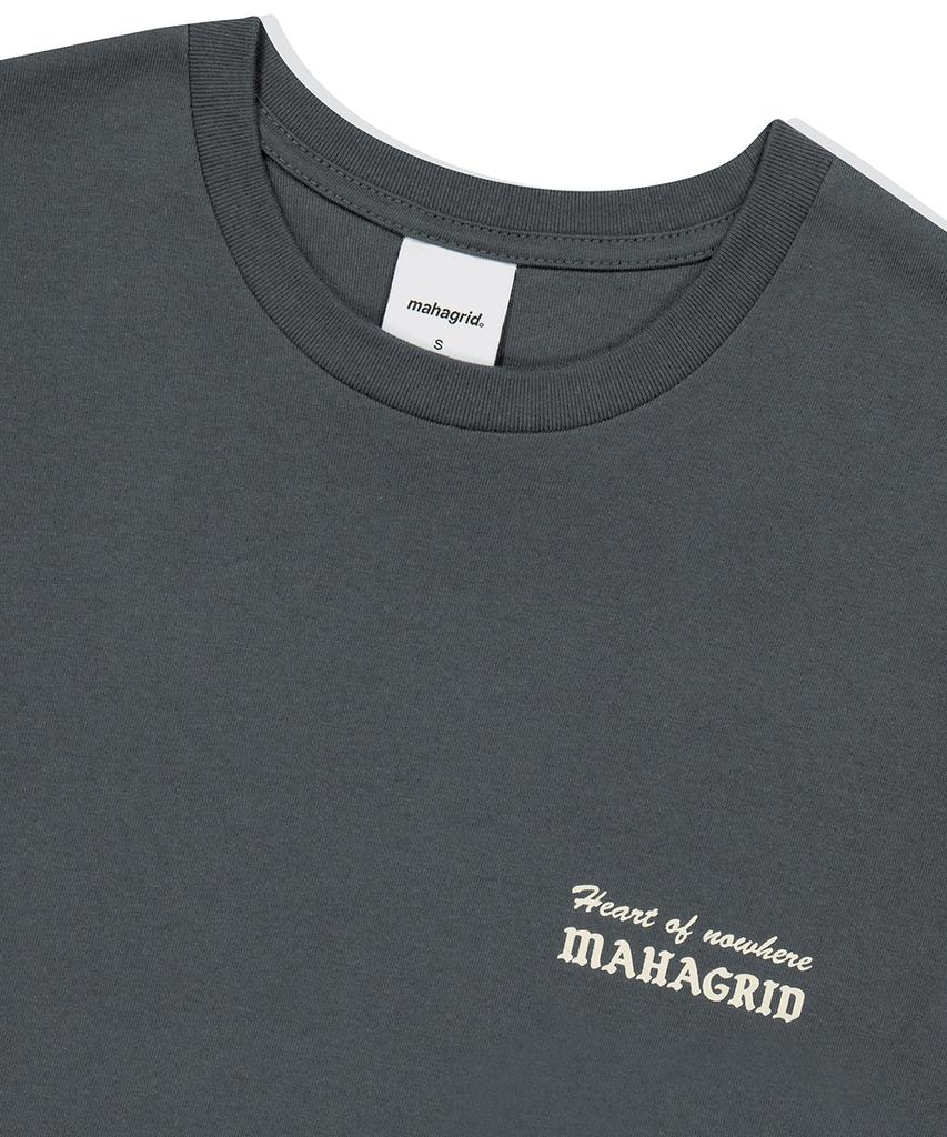 MAHAGRID Heart Logo Ls Tee Charcoal(Mg2Efmt566A)