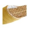 Shisei Hanbai Checkered Wheat Straw Slippers for Summer Barefoot One Size Fits All 107865 Comfort, Mustard, (L26cm),