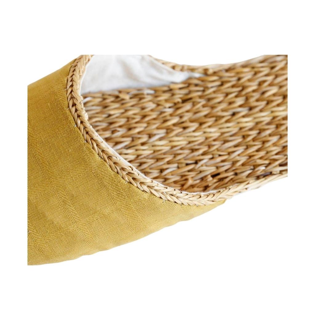 Shisei Hanbai Checkered Wheat Straw Slippers for Summer Barefoot One Size Fits All 107865 Comfort, Mustard, (L26cm),