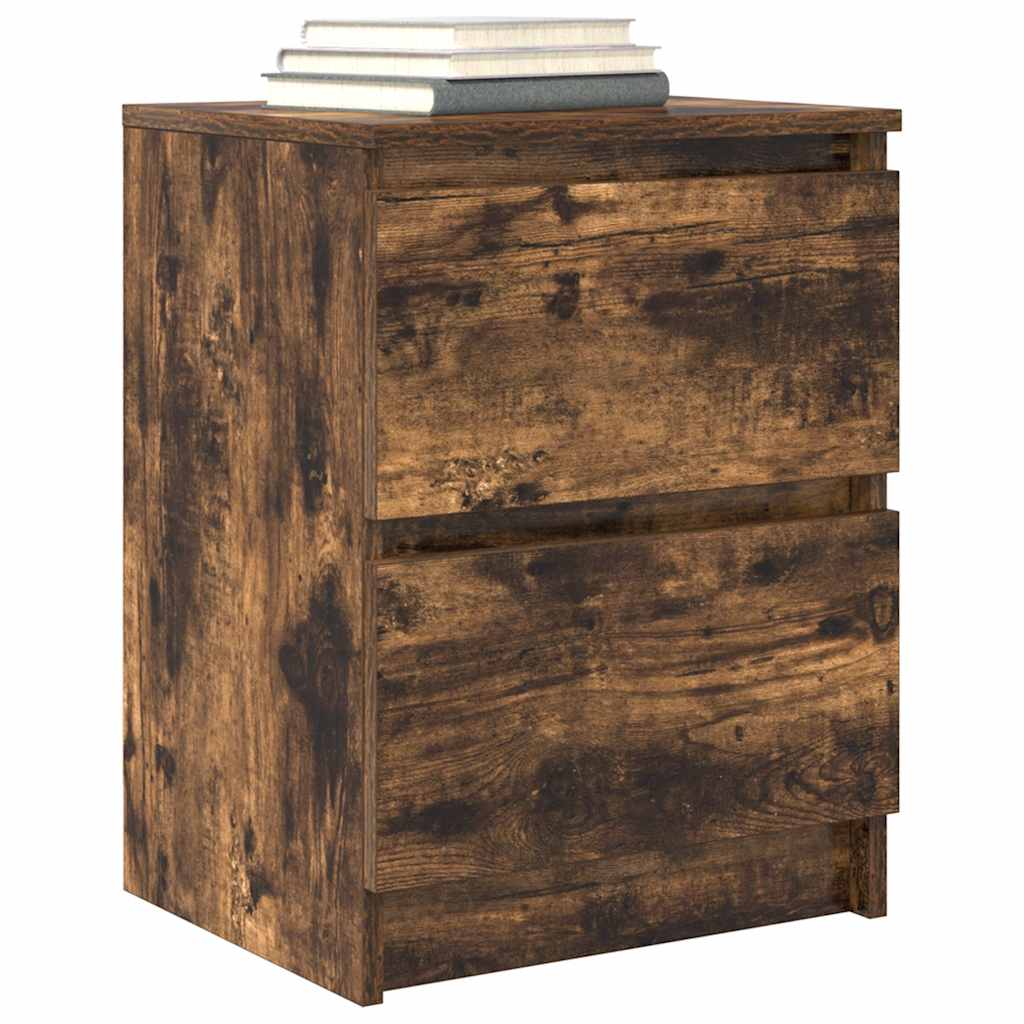 TV Stand Smoked Oak Finish 40 X 35 X 54 Cm Engineered Wood
