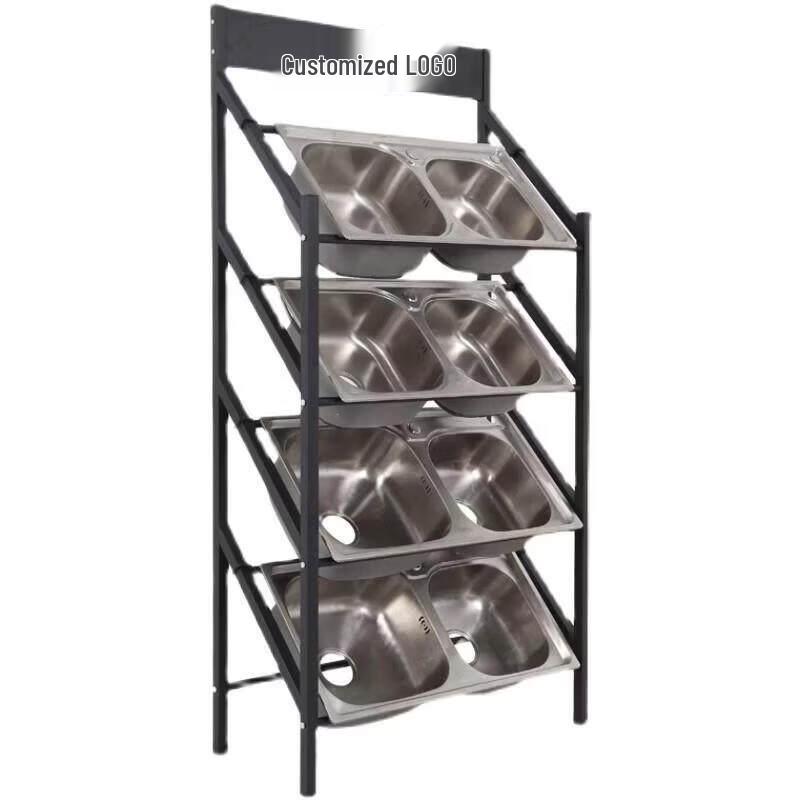 4-Tier Heavy-Duty Outdoor Sink Display Rack