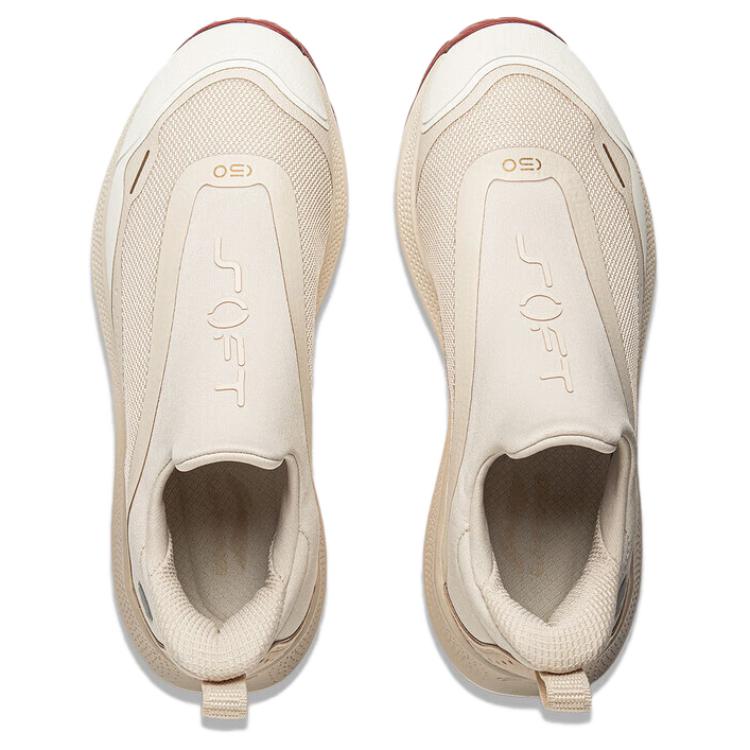 Li-Ning Soft Go Comfortable Minimalist Non-Slip Wear-Resistant Low-Top Casual Shoes Women sneaker Light-Pink AGLU100-2