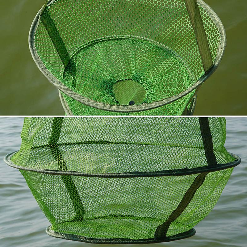 Trap Fish Basket Drawstring Opening Design Collapsible Fishing Net Collapsible Fishing Net Cage Fish Baskets