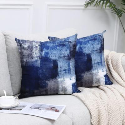 Pillow Covers with Zipper Set of 2 Oil Painting Throw Pillowcases Breathable All-season Pillowslip Abstract Art Decorative Cushion Case for Couch Bed