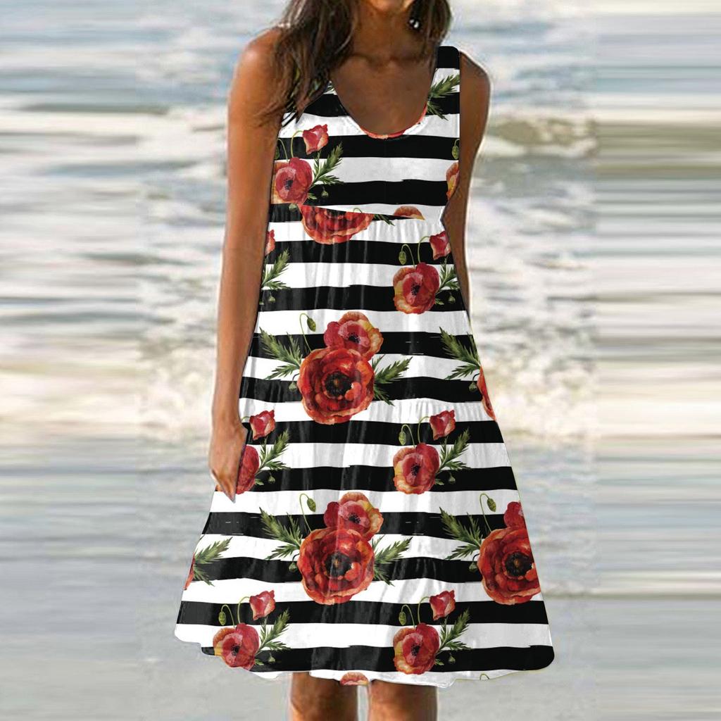 Women's Dress Casual Print Beach Skirt Sundress