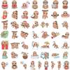50pcs Cute Sloth Stickers for Water Bottle Phone Laptop DIY Decal Cartoon Scrapbook Stationery