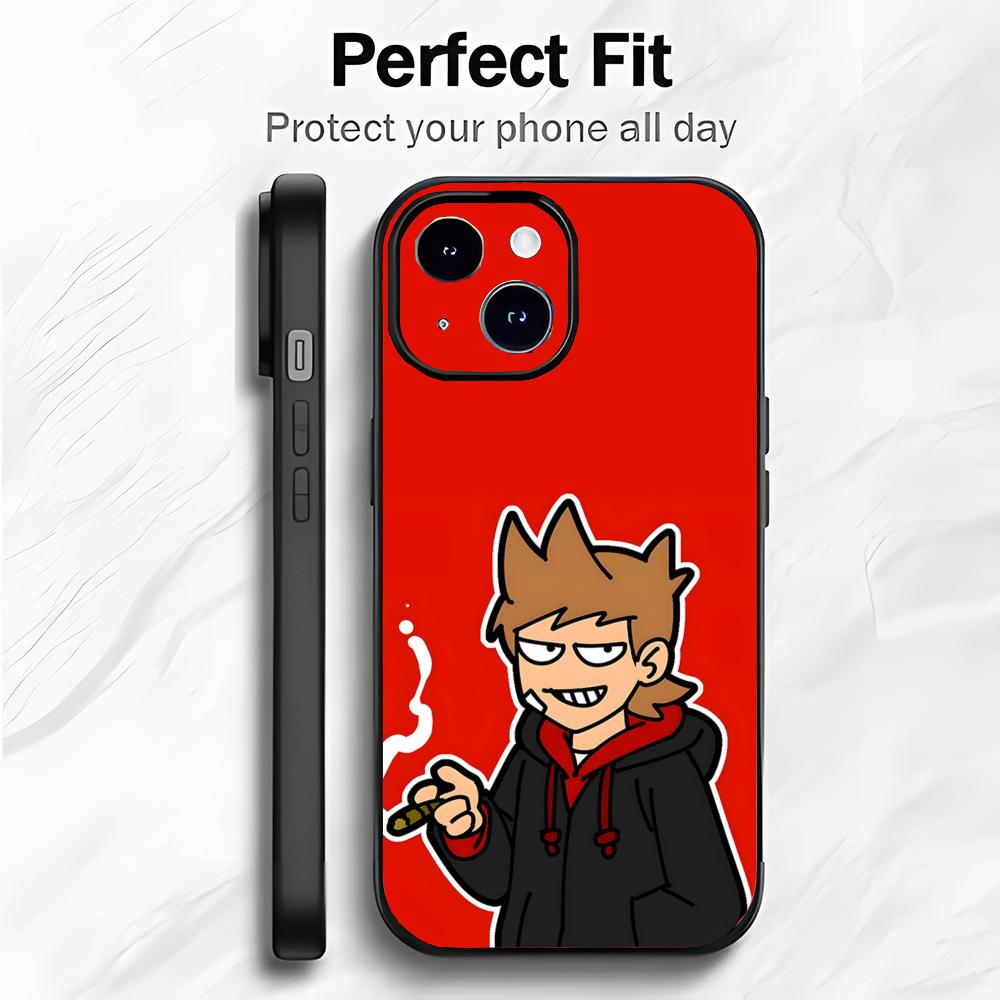 Coque de téléphone dessin animé drôle cool mignonne E-Eddsworld Coque de téléphone Emballage souple Léger Pour iPhone17 16 15 14 13ProMax