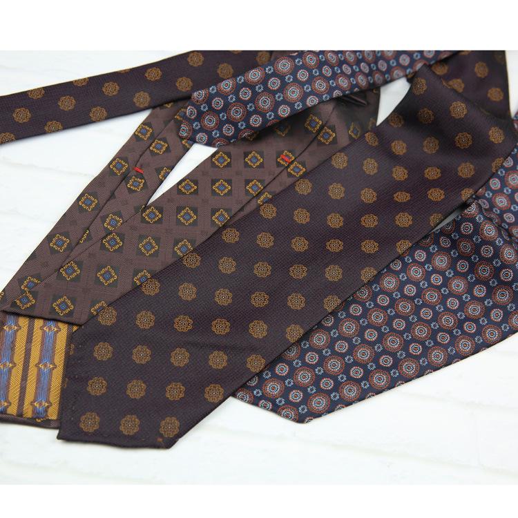 Men's Formal Arrow-Shaped Tie - Italian Handmade Rolled Edge, Three-Fold Pleat, Perfect for Weddings & Suits