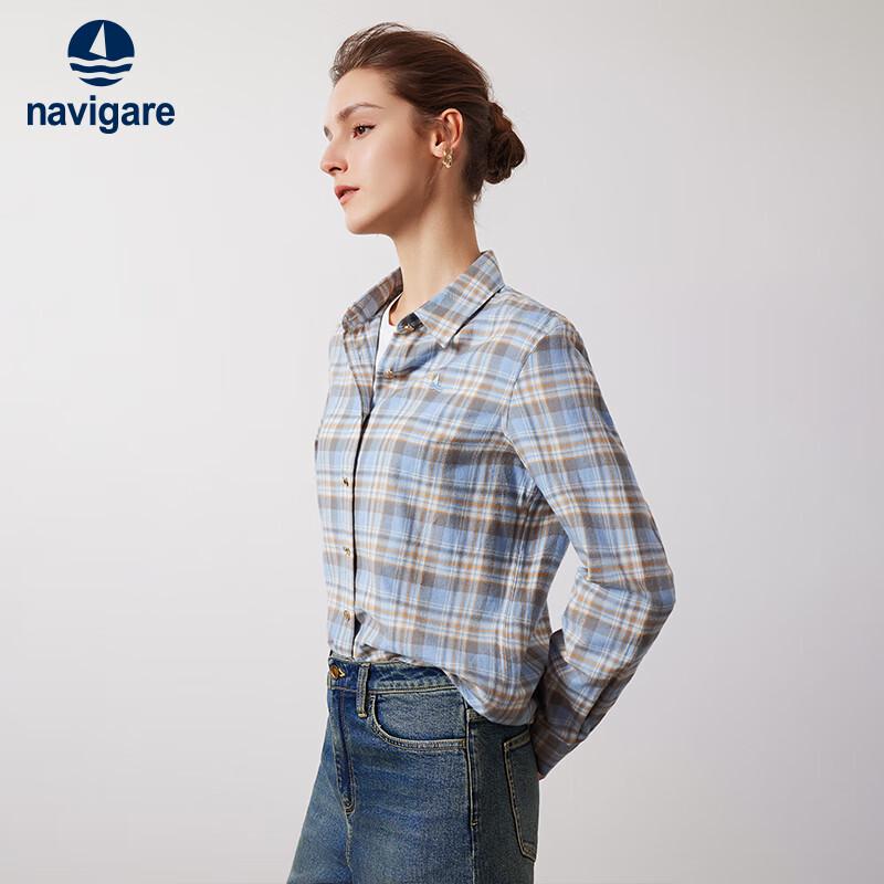 Navigare Women s Plaid Long Sleeve Shirt XL