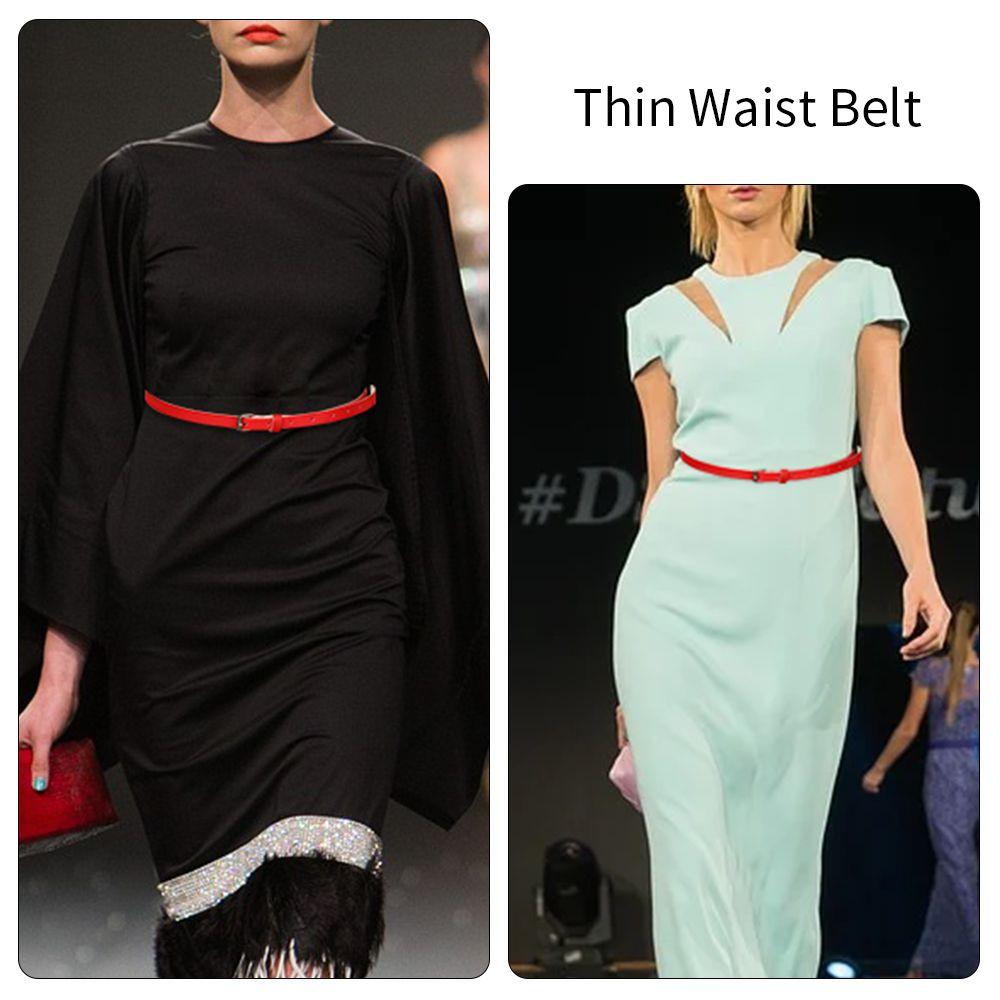 

Мужчины Женщины Весна и лето Подарок Тонкая талия Пояс Пряжка Пояс Эластичные ремни PU Искусственная кожа