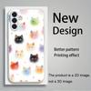 Water droplet cat silver plated glass phone case suitable for Samsung Galaxy S26 S25 S24 S22 S21 S20 FE/Ultra/Plus anti fall