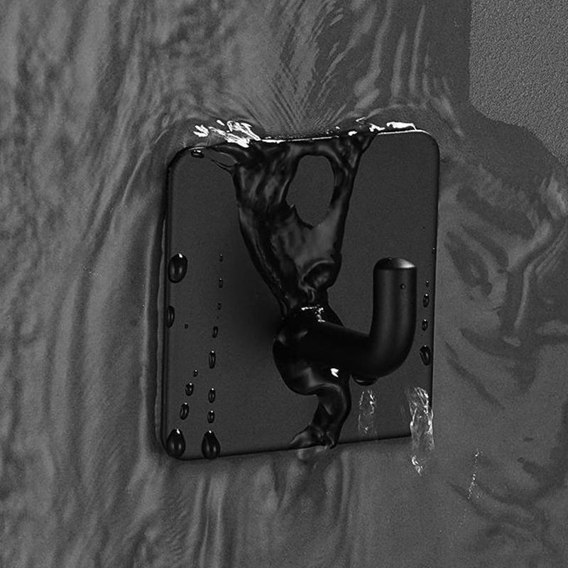 Rustfrie stålkroker Uten hulltaking Veggoppheng Sporløse Sterke Selvklebende Kroker Veggstativer Kleskroker Bak Badedørene