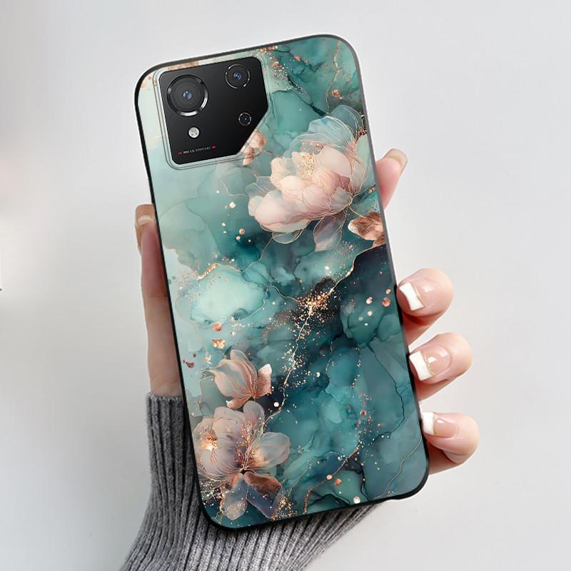 Casing For Asus ROG Phone 8 Phone8 ROG8 Pro Case Luxury Dragon Cute Cool Boys Girls Slim Black Matte Soft TPU Back Protect Cover
