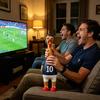 1/2Pcs Football Theme Screaming Chicken Toy, Stress Relief Cartoon Football Star Chick Squeeze Toy, Game Day Cheer Gift for Soccer Fans