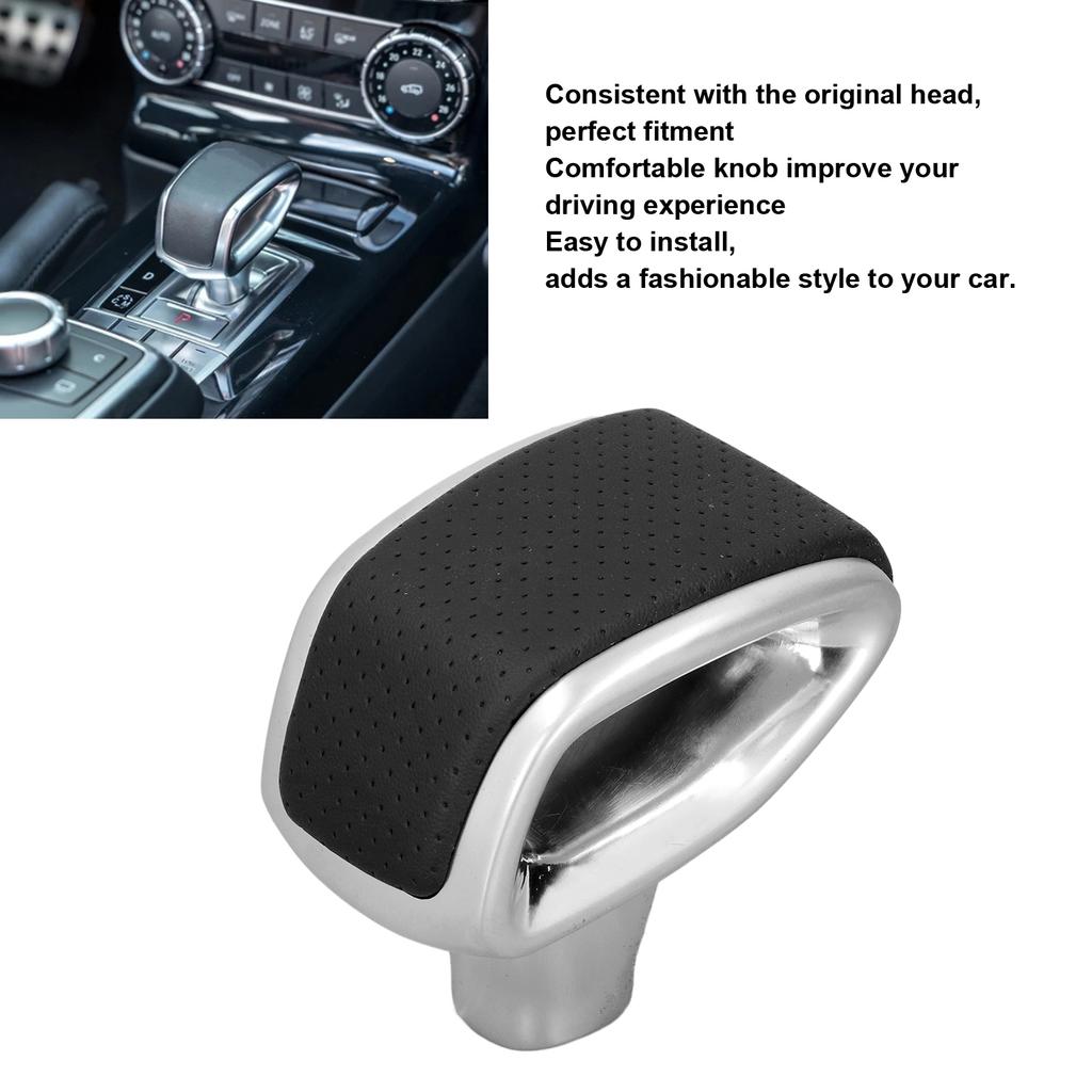 Car Gear Shift Knob Alloy Perforated Leather Replacement for Mercedes Benz GCLASS W463 G500 G350 G63 G65 G55