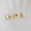 14K Gold Plated Striped Wavy Disc Beading Material for DIY Jewelry Accessories