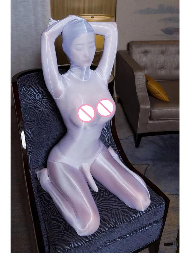M Xl Separate Fingers Synthetic Fiber Catsuit Bodystocking Penis Sheath Hooded Zentai Jumpsuit Transparent Leggings Leotard Conjoined Intimate Wear