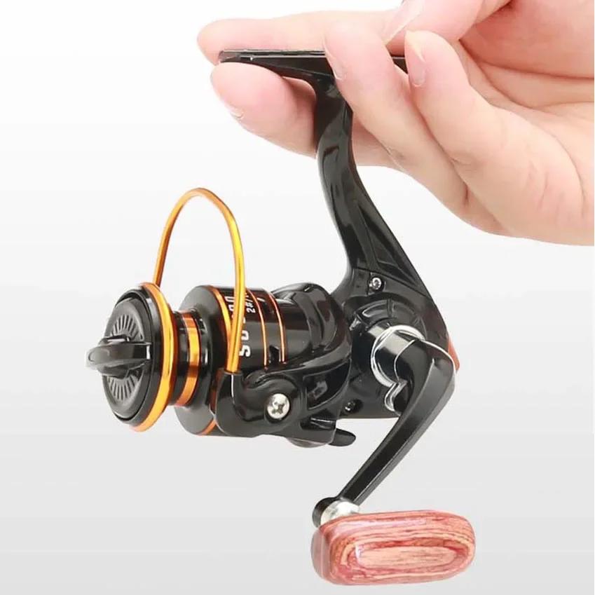 Mini 800-serien Liten spinnfiskesnelle Ultralett metallspole 5 kg maks bremsekraft Vinter isagn Saltvann Ferskvann Hjul