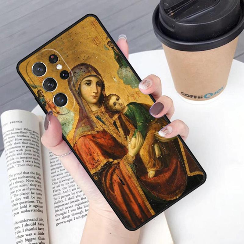Immaculate Conception Virgin Mary Jesus phone case Cover For Samsung Galaxy S24 S25 Ultra S21 S22 S10E 10 Plus Note 20 FE S23