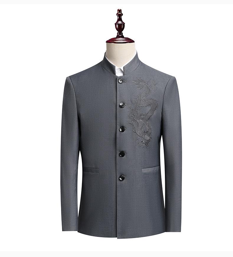Noble Dragon Zhongshan Suit - Men's High-End Chinese Wedding & Formal Wear