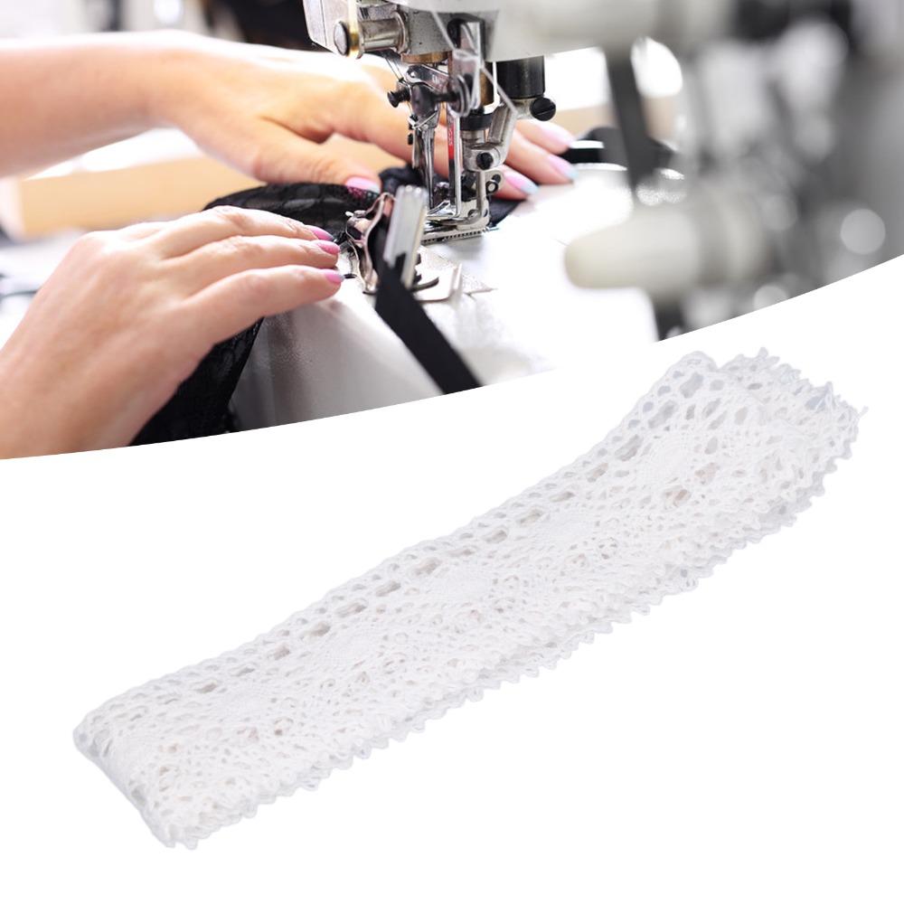1pcs 10 Yards Length Cotton Lace Ribbon White Crochet Lace Trim Lace Trim Ribbon For Clothes Sewing