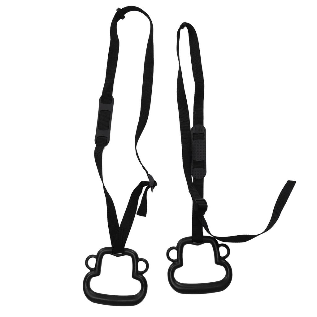 2Pcs Kids Gymnastic Rings Monkey Shape Load Bearing 150KG Ergonomic Portable Outdoor Pull Up Ring with Adjustable
