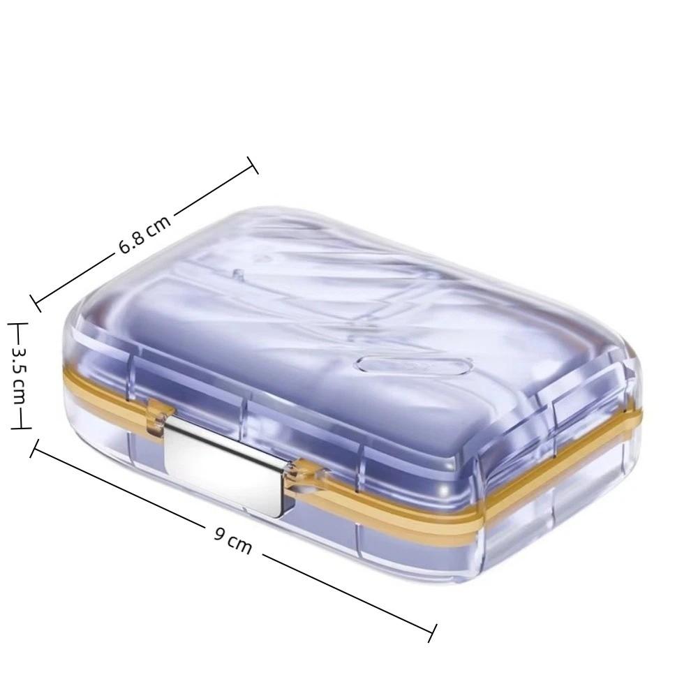 Seal Pill Box Food Grade with 7 Day Compartments Weekly Pill Organizer Large Capacity Airtight Lid Storage Box