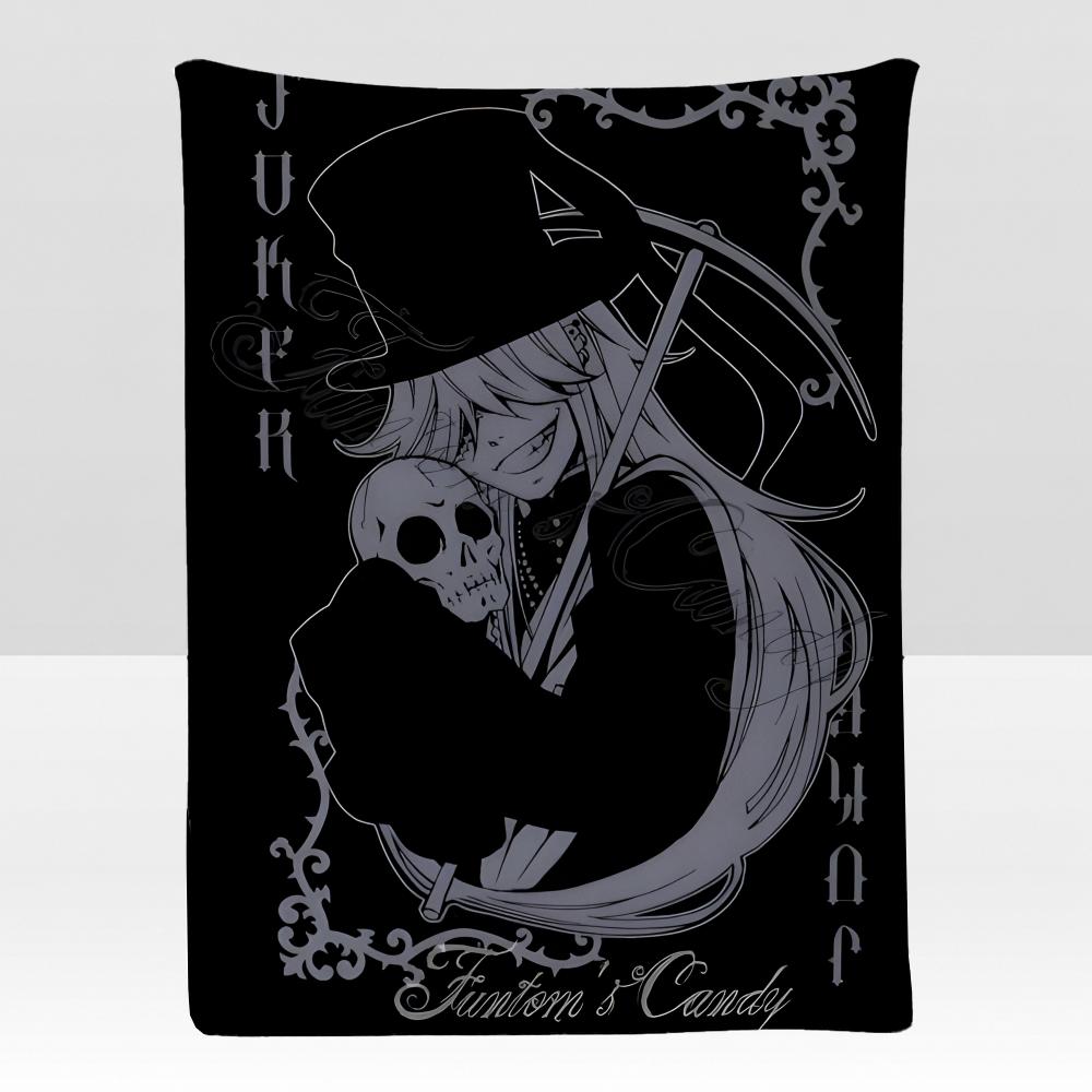 anime BBlack BButler Throw Soft Flannel Blanket for Bed Bedroom Sofa Picnic Throw Skinfriendly Breathable Gift Cover