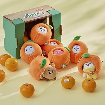 Baby Orange Party Plush Doll Keyrings (7 Options)