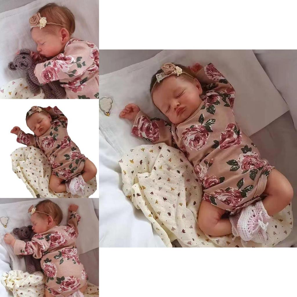 Silikon-Reborn-Baby-Puppe mit handbemalten Merkmalen für Sammler und als Geschenk