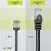 Goobay câble ethernet cat8.1 blindé lsoh slim / ultra flexible - noir 1m