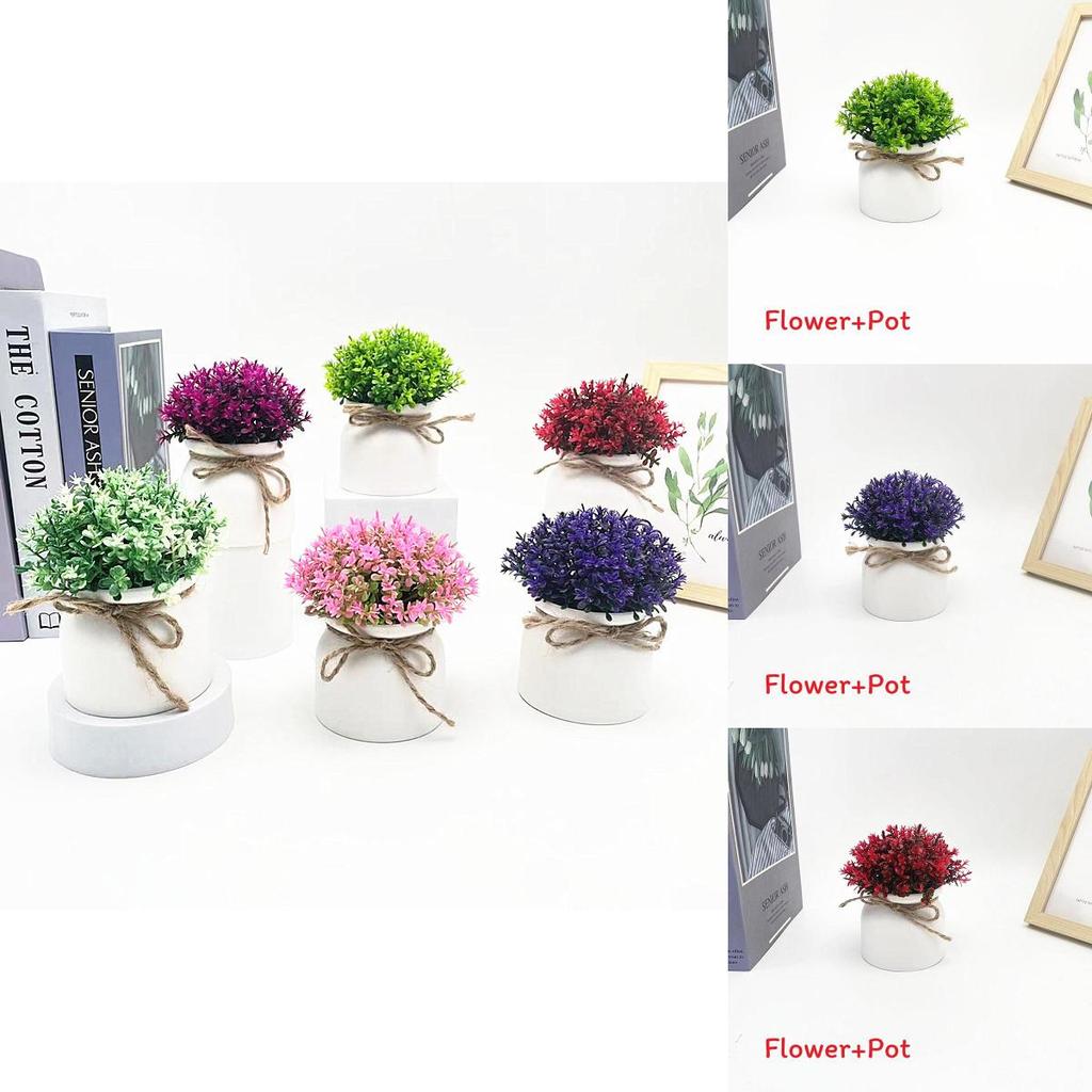 Kunststoff Veronicastrum Caulopterum Blumentopf mit Seil Schmetterlingsbindung für Heimdekoration und Gartendekoration