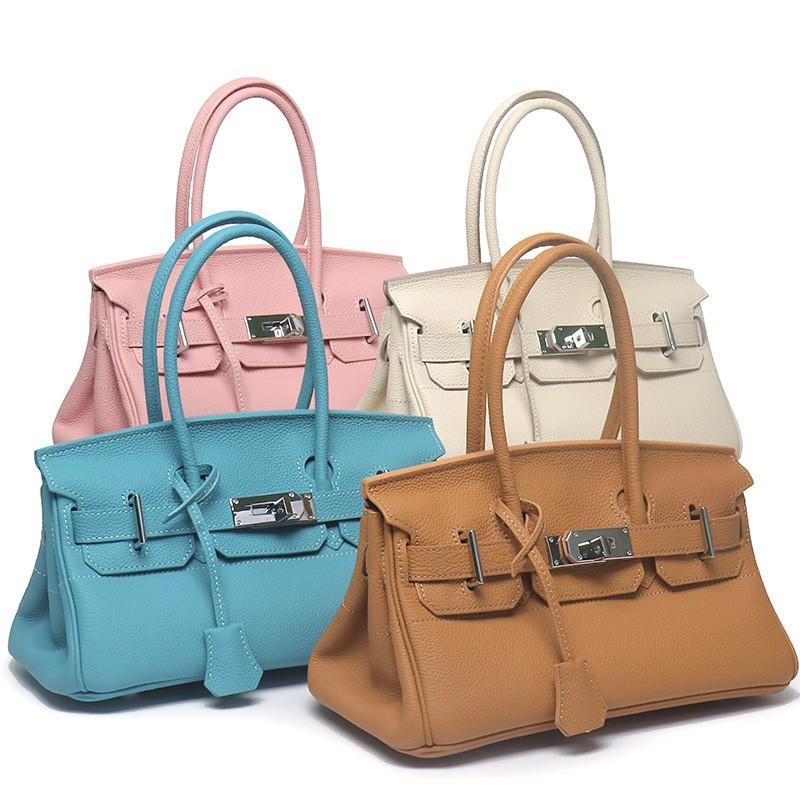 New Togo Top-layer Cowhide Horizontal Platinum Bag Large Capacity Fashion Leather Hand-to-shoulder Commuter Underarm Women's Bag
