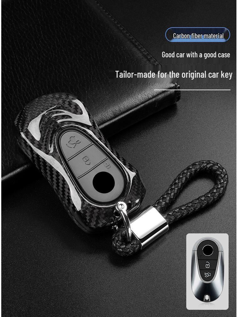 T-Carbon Real Carbon Fiber Key Shell for S480, S580, EQS680, C260L, GLC.