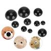 500pcs DIY Artificial Animal Eyes Black Flat Bottom Domed Sewing Crafting Buttons for Doll Kid Toys