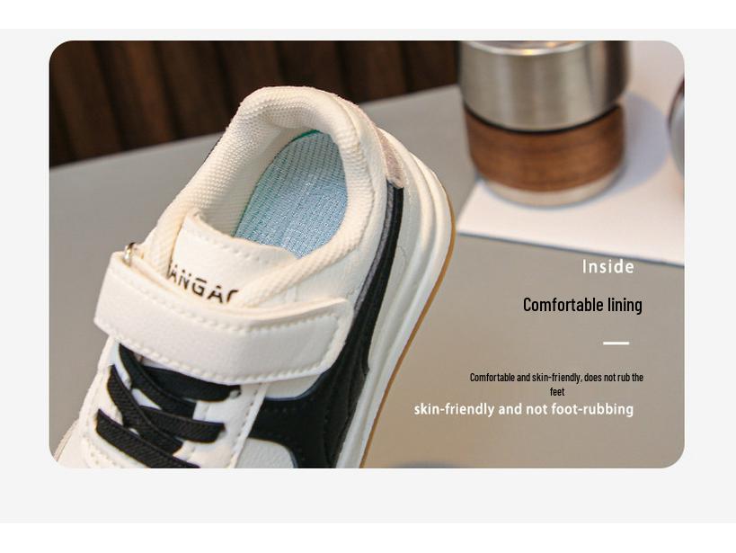 2025 Kids' Agan Sports Shoes: New Spring/Autumn Girls & Boys Soft Sole White Sneakers