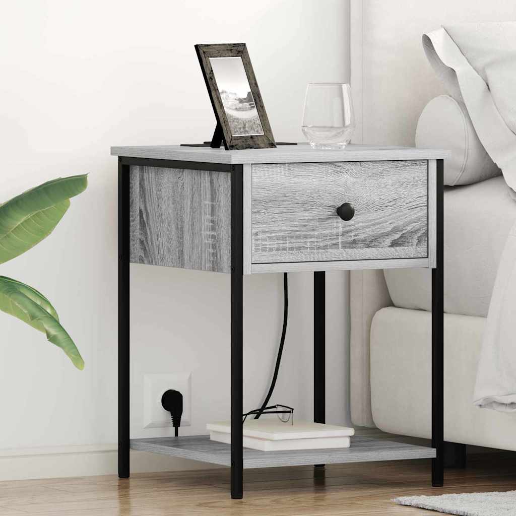 Nightstand Set (2 pcs) Grey Sonoma 42 x 41 x 56 cm Engineered Wood
