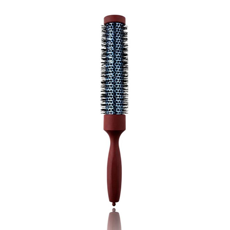 /Kuz/Long Handle Heat Resistant Ceramic Round Hair Brush For Blow Dry Curling Straight Hair Salon Styling Tool