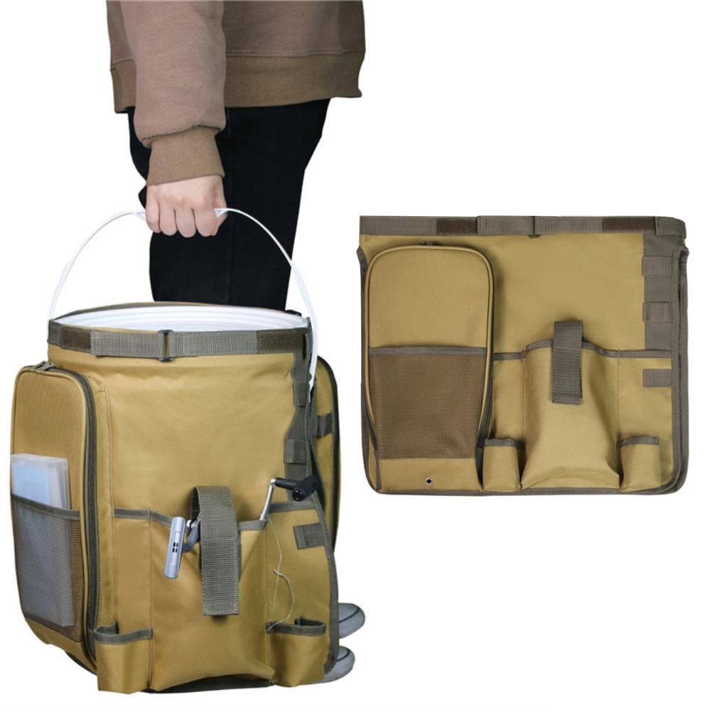 Outdoor Campingeimer Organizer Große Kapazität Angeltaschen-Aufbewahrungstasche Gartentasche für Angeln Camping Wandern