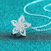 Moissanite Woman Pendant Sier Necklace For Women Chains Party Bridal Fine Jewelry 925sterling Silver Necklace