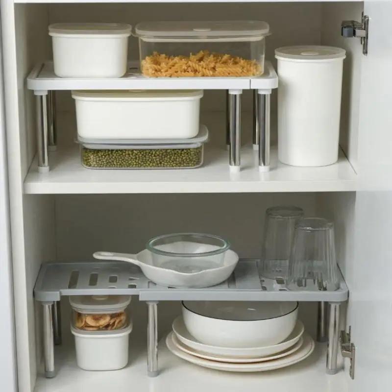 1Pc Retractable Shelf Multifunction Storage Rack Household Sundries Organizer Kitchen Seasoning Bottle Stainless Storage Racks