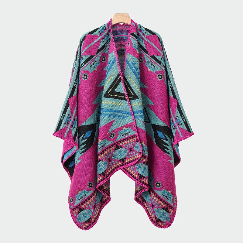 Men's Knitted Open Front Shawl Wrap Soft Warm Vintage Poncho Cape Casual Oversized Shawls Cardigan Wraps Scarf Blanket Lightweight Shawl Scarf for Men