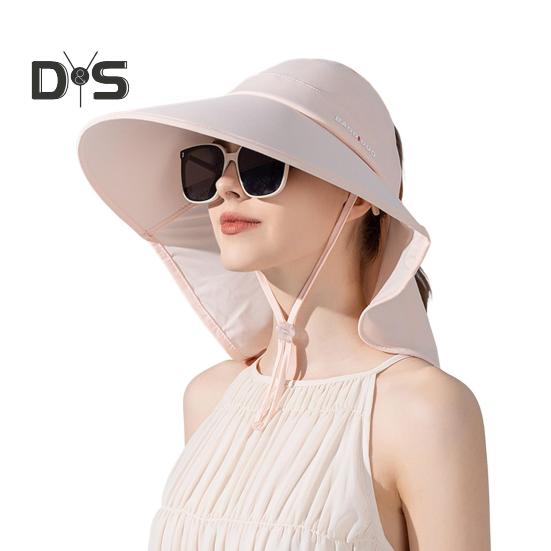 

Женская широкополая солнцезащитная шляпа, сворачиваемая, с защитой от ультрафиолета, с клапаном на шее, с UPF 50+, рыболовная шляпа с отверстием для хвоста для походов на пляж розовый