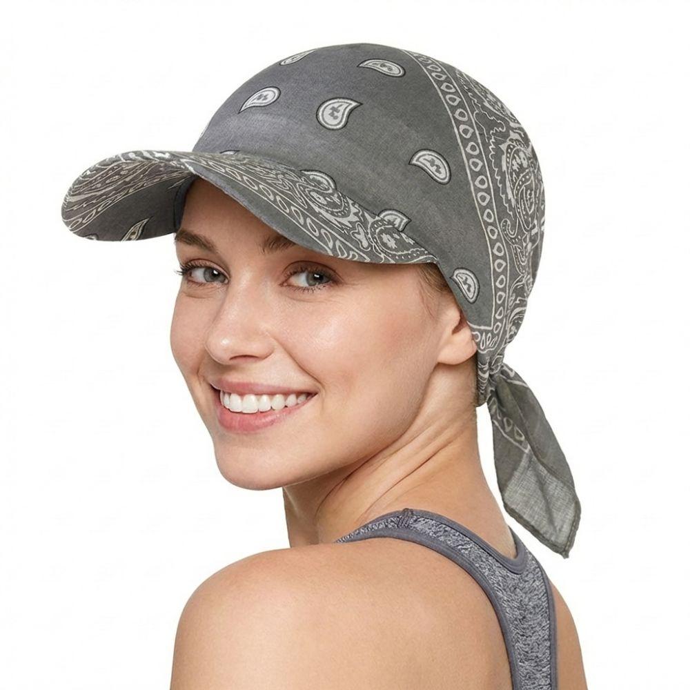 Módní široký okraj Baseballové čepice Šátek na hlavu Předvázaný Prodyšný Sluneční clona Turban Lehký Bandana Šátek Čepice Dámské Venkovní